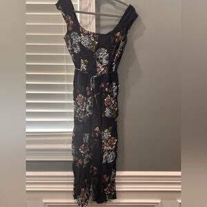 Dark Blue Floral Jumpsuit